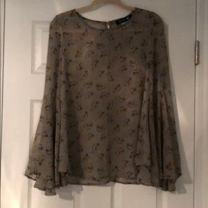 Floral Bell Sleeve Top